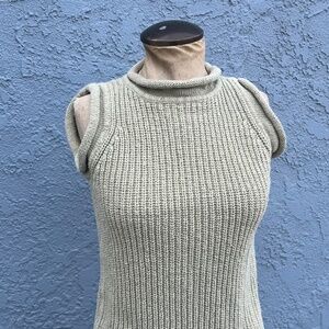 Vintage Roll Neck Knit Tank top sleeveless size medium
